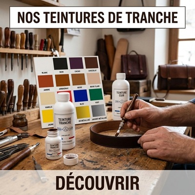 Peinture et Teinture de tranche cuir